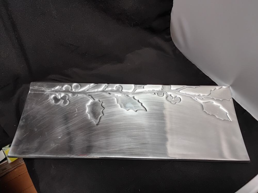 Arthur Court Silver Serving Tray Grape moffit Pre-Owned in Box